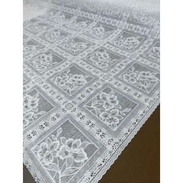 Imagem de Toalha de Mesa Plástica Rendada - Corte RETO 1 mt - Leia descrição Toa