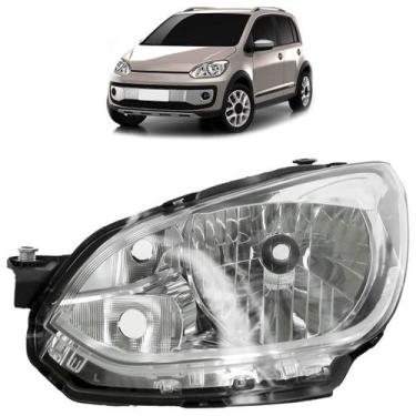 Imagem de Farol Up Cross 2014 2015 2016 2017 Máscara Cromada Lisa Acrílico Carca