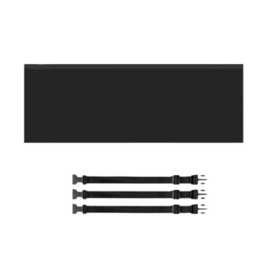 Imagem de IEUDNS Capa de mangueira de ar condicionado portátil, manga de isolamento de mangueira de CA portátil, proteção solar com isolamento térmico e 3 tiras, Preto