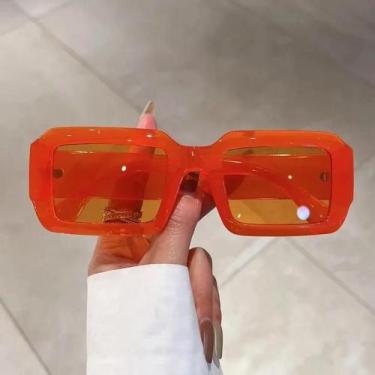 Imagem de Óculos De Sol Retrô Retangular Punk Feminino Hip Pop Fashion Shades Pa