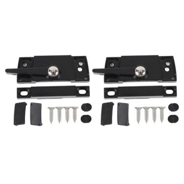 Imagem de Janela deslizante Bloqueio de came de serviço pesado Came de segurança Bloqueio Anti -Pry Casement Janela trava para segurança de zinco de zinco Liglo de alumínio 2 Conjunto (Preto)