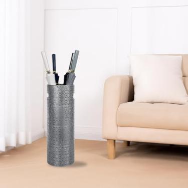 Imagem de Concepts Suporte de guarda-chuva de metal resistente de 53 cm - Suporte de armazenamento durável para guarda-chuvas - Uso interno e externo - Organizador elegante e moderno para entradas. (renda prata