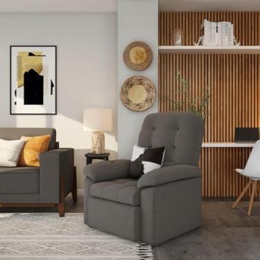 Imagem de Poltrona Retrátil e Reclinável Belas Cinza