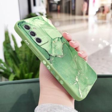 Imagem de Capa de mármore dourada para Samsung Galaxy A54 A34 A24 A56 A36 A26 A16 A14 A55 A35 A25 A15 A06 A05 A05S A04 A04S A04E 4G 5G, verde claro, para A35 5G