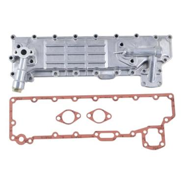 Imagem de YUXSOUQ Tampa do refrigerador de óleo 8-94449-6450 compatível com escavadeira Hitachi EX100 EX100M EX100WD EX120 EX150 EX90 RX1200, carregador BX70 BX70D LX70, motor 4BD1