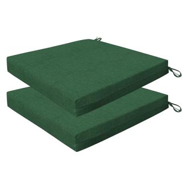 Imagem de Honeycomb Essentials Conjunto de almofada quadrada para ambientes externos, 48 x 48 cm, almofada para cadeira de pátio Hampton Texture Hunter