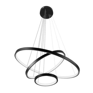 Imagem de Pendente LED Ring Triplo Bivolt 60W 3.000K Preto