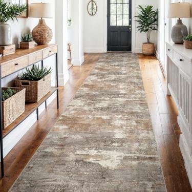 Imagem de Tapete lavável para corredor de cozinha de 2'6''x14': corredores abstratos modernos para corredor tapetes antiderrapantes macios com suporte de borracha tapete fino para entrada quarto banheiro