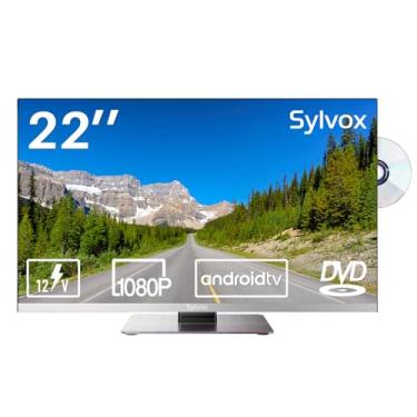 Imagem de SYLVOX RV TV, TV 55.9 cm 12/24V para RV 1080P Full HD Smart TV, loja de aplicativos integrada, suporta WiFi Bluetooth, TV Android pequena para carro, casa, camião, barco (série Limo)