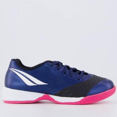 Imagem de Chuteira Penalty Max 200 Futsal Juvenil Marinho, 36