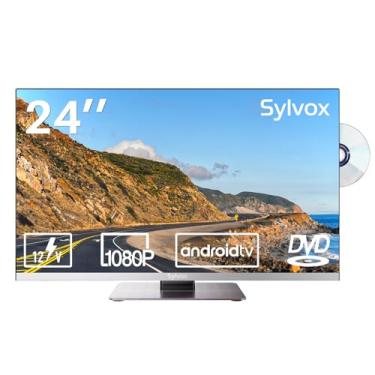 Imagem de SYLVOX RV TV, TV 61.0 cm 12/24V para RV 1080P Full HD Smart TV, loja de aplicativos integrada, suporta WiFi Bluetooth, TV Android pequena para carro, casa, camião, barco (série Limo)