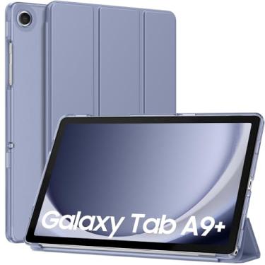 Imagem de MoKo Capa para Galaxy Tab A9+/A9 Plus 27.9 cm 2023, capa protetora inteligente de suporte fino com capa traseira translúcida de PC rígido para tablet Tab A9 Plus (SM-X210/X216/X218),