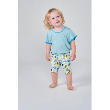 Imagem de Pijama Infantil Pele de Pêssego Safari - Praqnome, Azul, 06