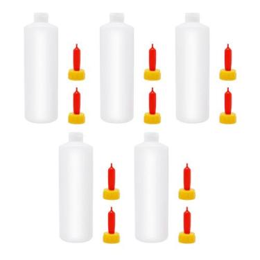 Imagem de Conjunto de mamadeiras de 500 ml para cordeiro com 10 tetas ZUDKSUY x5
