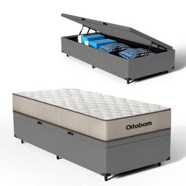 Imagem de Cama Box Baú com Colchão de Espuma D60 Ortobom Force Dream Solteiro 88