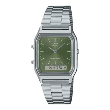 Imagem de Casio Relógio oliva vintage retrô moderno AQ230A-3A