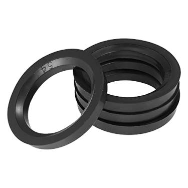 Imagem de X AUTOHAUX 4 peças de plástico 73,1 mm a 54,1 mm anéis centrados no cubo do carro espaçador central do furo da roda