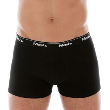Imagem de Cueca Boxer Cot Liso Elast Repeti., Mash, Masculino, Preto, GG