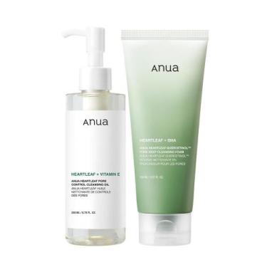 Imagem de Óleo e espuma de limpeza Double Cleanser Duo ANUA Heartleaf Pore Contr