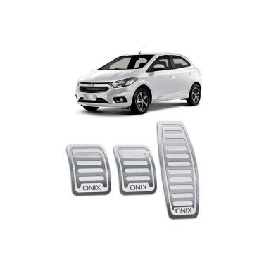 Imagem de Pedaleira Chevrolet Onix 2013/2019 Aço Inox Manual Prata