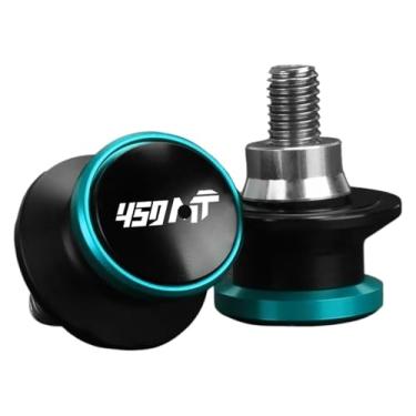 Imagem de Compatível com 450MT 450 MT 2024 2025 2026 acessórios de motocicleta CNC alumínio bobinas deslizantes de braço oscilante 10 mm 450 mt 450 Mt (azul claro M10)