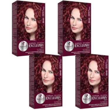 Imagem de Kit 4 TONALIZANTE HASKELL 6646 VERMELHO ESPECIAL CEREJA
