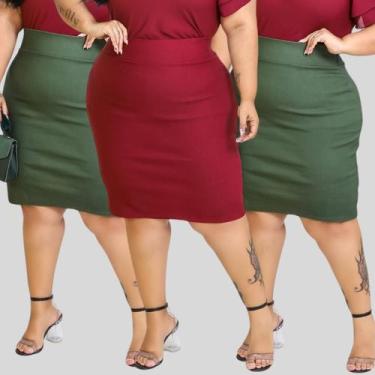 Imagem de Saias Evangélicas Feminina Plus Size Kit 03 Unidades - Mayara Manzano,
