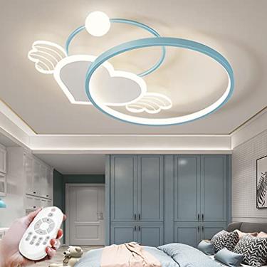 Imagem de Luminária de teto LED com controle remoto, luminária de teto regulável com design moderno, abajur de acrílico, decoração de quarto, sala de estar, luminária de parede, escritório, quarto inf