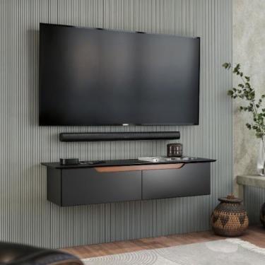 Imagem de Rack Suspenso Para Sala Quarto Home Estante Parede Bancada Prateleira 