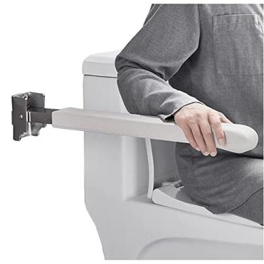 Imagem de Barras de apoio para deficientes, suporte de banheiro, barras de apoio de segurança para banheiro, barras de apoio de aço inoxidável montadas na parede para idosos idosos deficientes grávidas (tamanho