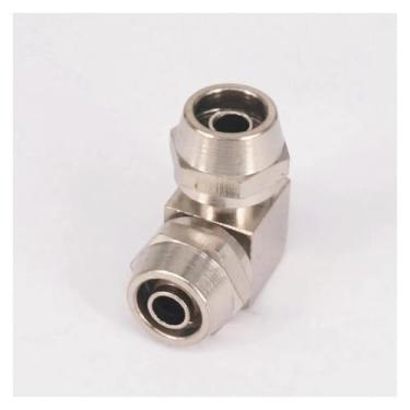 Imagem de WWECCQIJ 2 peças de ajuste rápido para mangueira O/DxI/D de 10 x 6,5 mm cotovelo 90 graus latão pneumático acoplador de mangueira adaptador de conector