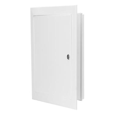 Imagem de PATIKIL Painel de acesso para drywall 28 x 28 cm, moldura de alumínio, portas de acesso para encanamento com trava de came para teto de parede, branco