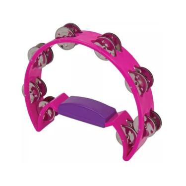 Imagem de Pandeiro pro fire meia lua rosa