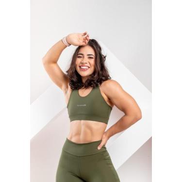 Imagem de Top poliamida alta sustenção - TamarineFit, Verde pistache, M