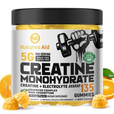 Imagem de Suplemento Natures Aid Creatina Monohidratada Gummies 135 ct