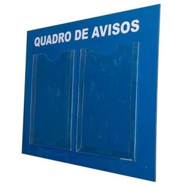 Imagem de Quadro Aviso Gestão Á Vista 2 Displays A4 ACM Azul Telecom - DC Expres