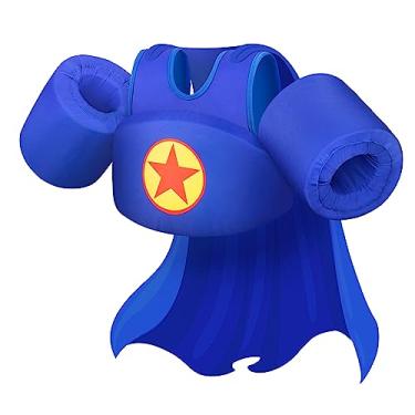 Imagem de Colete de natação infantil com capa, alças ajustáveis Abuytwo Water Wings para crianças de 22 a 30 a 18 a 23 kg, jaqueta de natação para meninos/meninas, para piscina, aprender a nadar, mar, praia,