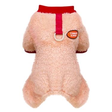 Imagem de Izefia Suéter de cachorro roupas roupas de lã suéter de lã macacão inverno quente moletom 4 pernas pijama padrão fofo suéter caubói para cães pequenos gato médio laranja GG