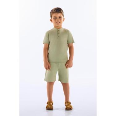 Imagem de Conjunto com Camiseta e Bermuda Up Baby, Verde, 1