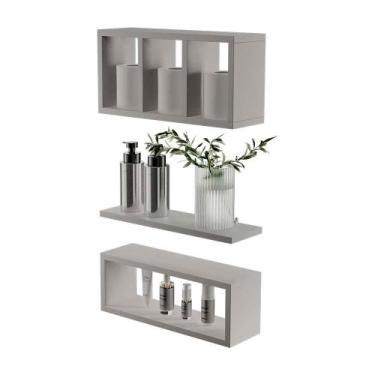 Imagem de Kit Nichos Prateleiras França Para Banheiro Decorativo Branco - Mercad