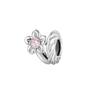 Imagem de 1 peça prata elegante mês berloque para mulheres, faça você mesmo, fabricação de joias e roupa diária combinando joias decoração presente para a mãe (maio), 10.4*10mm, Prata, Sem Pedra Preciosa