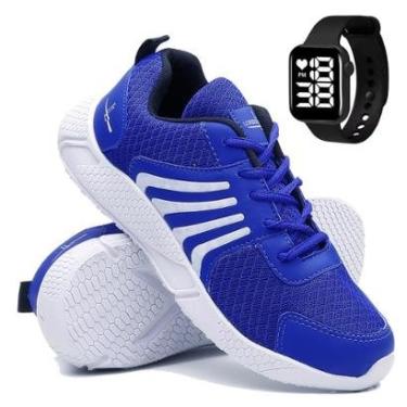 Imagem de Kit Tênis Esportivo Masculino Para Corrida e Caminhada Treino Super Leve e Macio com Relógio-Masculino