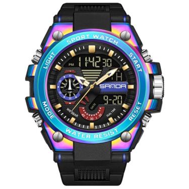 Imagem de Relógio Masculino Esportivo Digital Multifuncional Azul Celeste