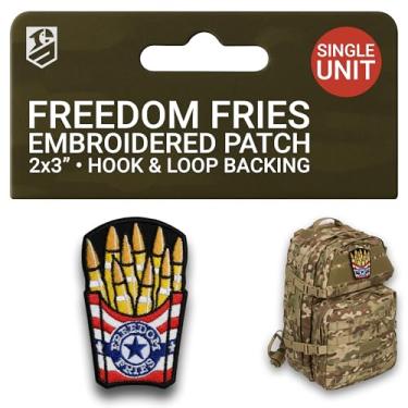 Imagem de Bluyellow Patch de batatas fritas Freedom, gancho bordado e laço engraçado militar tático americano Freedom Patch para mochila, colete tático, arnês para cães, MOLLE, Airsoft, adesivos de arma, 5 x 7