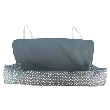 Imagem de Cama Pet e Capa Protetora 2 em 1 para Assento Traseiro Veicular Gigante Toddy Estampado Impermeável (Preto, XXG)