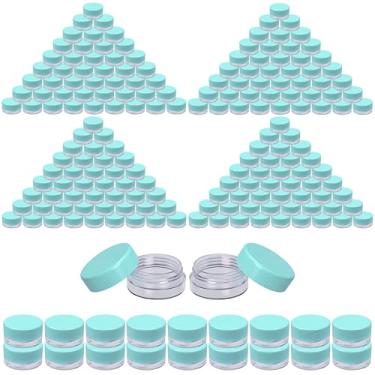 Imagem de Houseables Recipientes de amostra, frascos de amostra, recipientes de protetor labial, mini frascos com tampas, pequenos, vazios, maquiagem, pó, brilho, cosméticos, minúsculos, pastilhados, cera