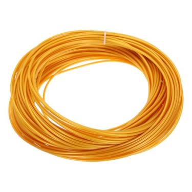 Imagem de PATIKIL Kit de reparo de vime, 20 m 2,4 mm redondo sintético material de vime tecido de vime de plástico conjunto de vime para artesanato DIY e fabricação de cestas de tecelagem, ouro