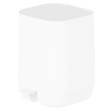 Imagem de Lixeira Cozinha Banheiro 6L Ou Aura Com Pedal Branco