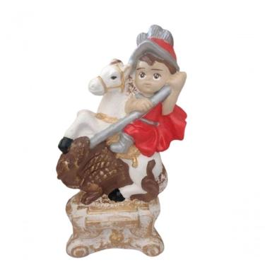 Imagem de São Jorge Baby 13 Cm Em Gesso