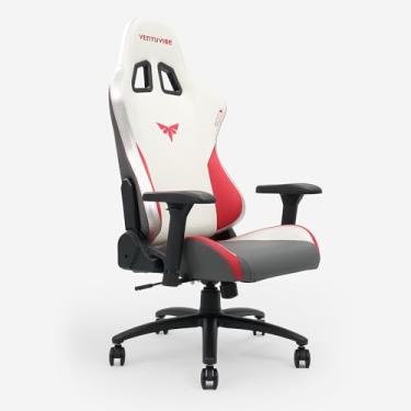 Imagem de VENTUVIBE Cadeira para jogos 4D apoios de braço ajustáveis - reclinável 155° e capacidade de 145 kg, cadeira de computador ergonômica de encosto alto com suporte lombar, cadeira de escritório de couro